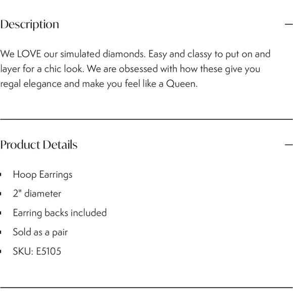 Melinda Maria hoops - Picture 2 of 3